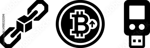 A chain, a bitcoin and a usb drive