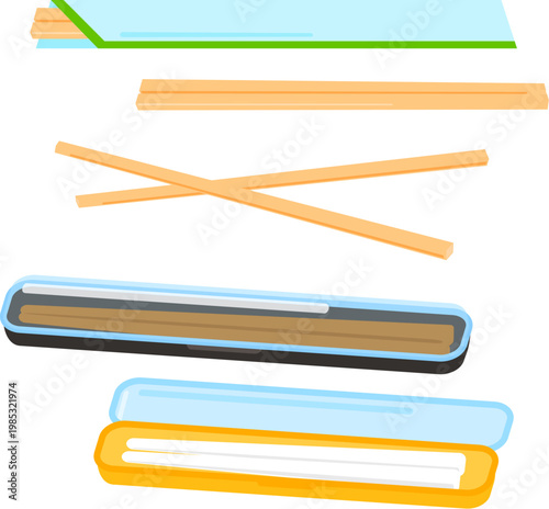 割り箸と箸箱入り箸