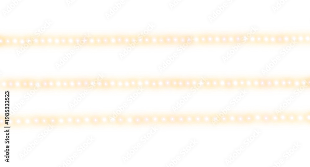 Obraz premium Magical golden string lights diagonal rows for festive decoration
