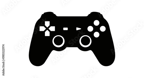 Black video game controller.
