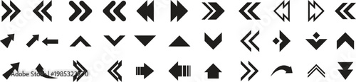 Down arrow vector icon set. left two right arrow icon ,
Black Vector arrow illustration,
