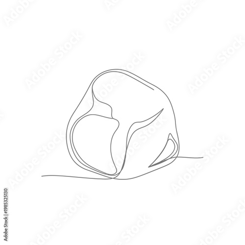 Minimalist Continuous Line Art Candelilla Wax Pellet for Vegan Cosmetic Ingredient Concept