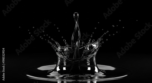 water splash on black background