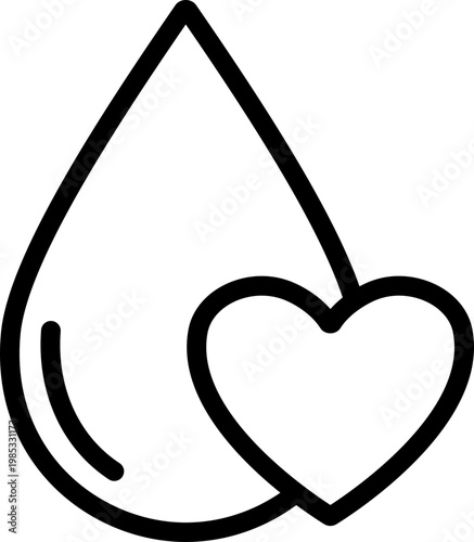 Blood Donation Line Icon