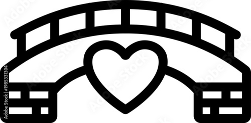 Help Bridge Line Icon