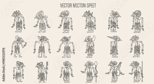 Indonesian Wayang Kulit Shadow Puppets Collection - Traditional Art