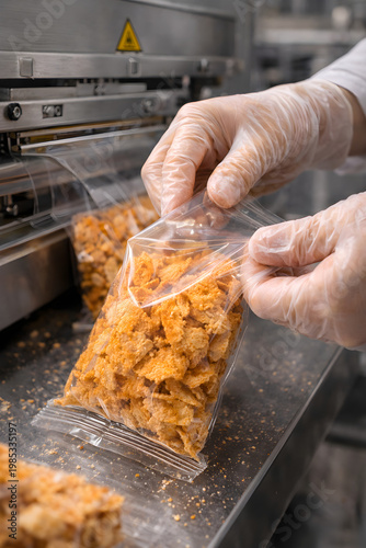 packaging Snack in  industrial factory