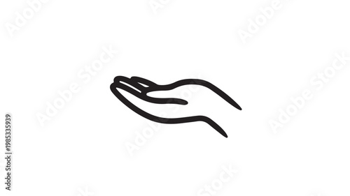 Open Hand Gesture On White Background For Communication Concepts