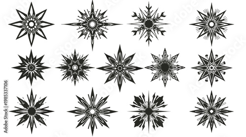 A dynamic and modern abstract image featuring sharp black lines radiating from a central point. Ideal for conveying energy, innovation, and bold desig