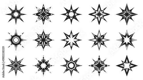 A dynamic, black starburst graphic creates a sense of energy and impact. Perfect for modern designs, branding, or as a striking visual for marketing m