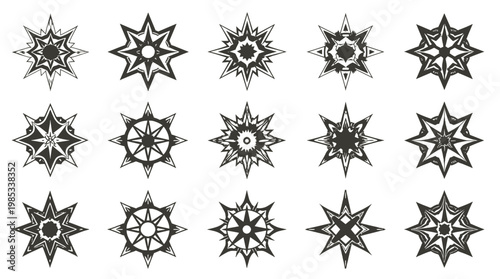 A striking, minimalist starburst illustration. Perfect for backgrounds, website graphics, or adding a dynamic element to creative projects. Evokes ene