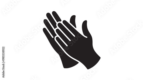 Black Hand Silhouette Praying For Religious Concepts