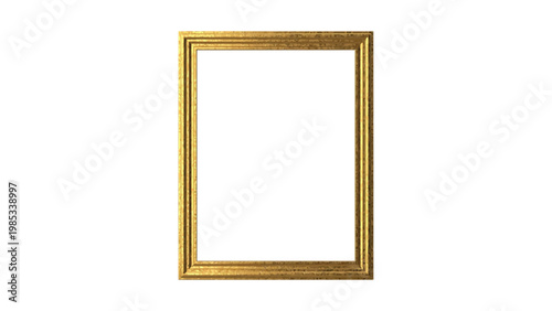 Elegant gold frame displayed against a plain background Vector