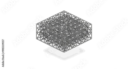 3D printed lattice structure for engineering and scientific applications.