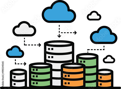 Cloud Computing Data Storage Servers Network Connection