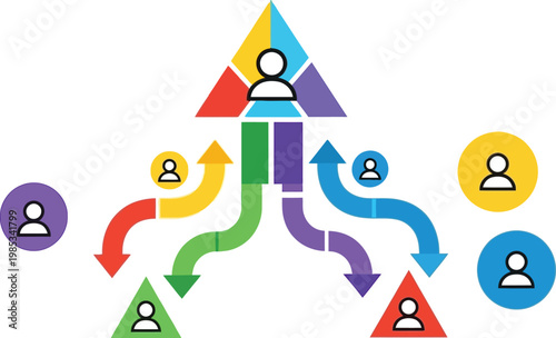 Teamwork and Leadership Concept: Diverse Individuals Unite Towards Common Goal