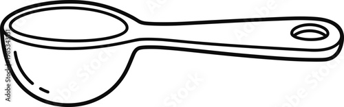 Simple Outline Measuring Spoon with Handle