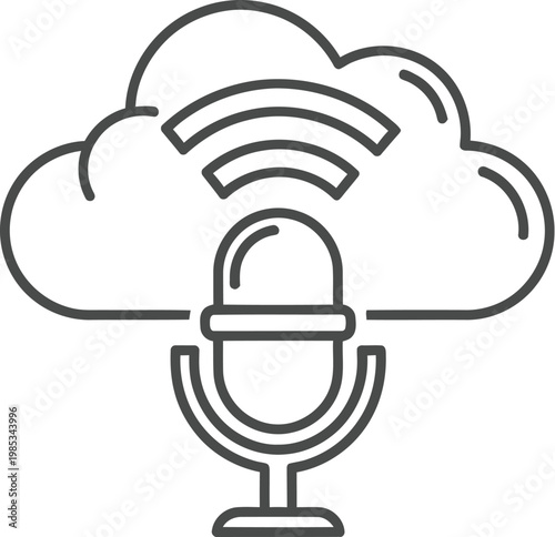 Cloud connected microphone for online broadcasting and podcasting services