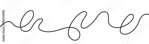 Flowing wavy lines with smooth curves. Abstract undulating background created from continuous single line.