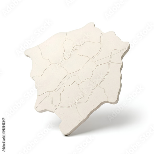 Detailed map illustration of a geographical region with internal divisions and borders.