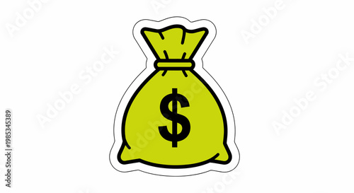 Money bag with dollar sign symbol.