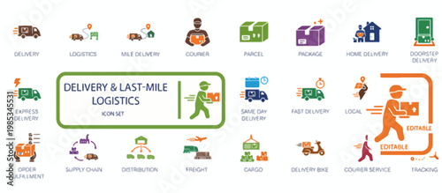 delivery and last mile logistics infographic