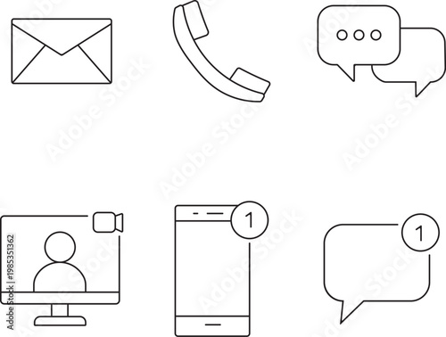 Technical drawings of various objects icons and schematics in black and white