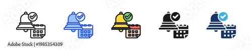 Daily Check In Icon Collection With Multiple Styles