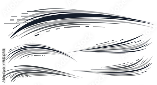 Abstract Speed Lines, Motion Graphics, Graphic Elements, Dynamic Streaks