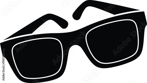 Classic style sunglasses frame icon graphic