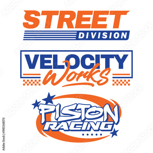 racing badge y2k style streetwear auto racing logo idea for a clothing brand. Design vector typography for decal auto and t-shirt streetwear clothing
