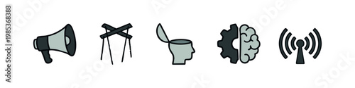 Communication and Psychology Concept Icons