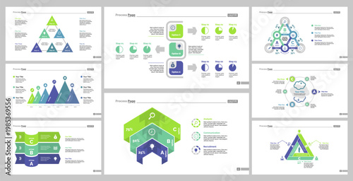 Eight Marketing Slide Templates Set