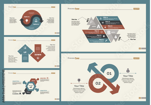 Five Planning Slide Templates Set