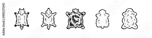 Animal Hide Silhouettes Icons