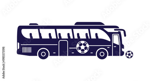 Soccer Bus Team Transport Vehicle.