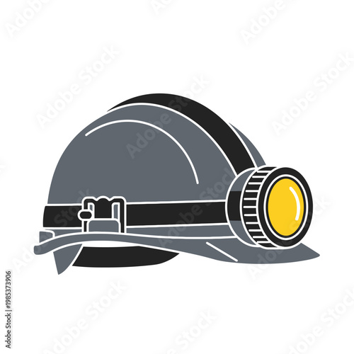 Mining Helmet with Headlamp, Safety Gear, Hard Hat for Underground Work