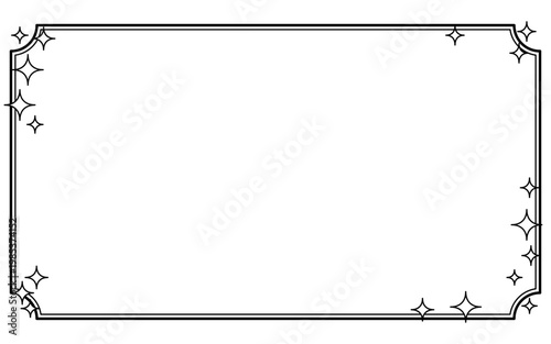  動画サイトのサムネイルテンプレート。ガーリーな星のフレーム（1280×720/16:9）