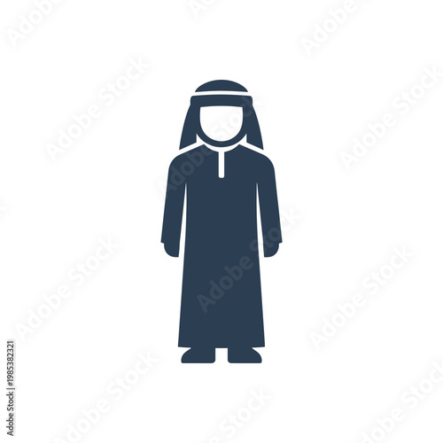 Traditional Arab Man Garb Icon
