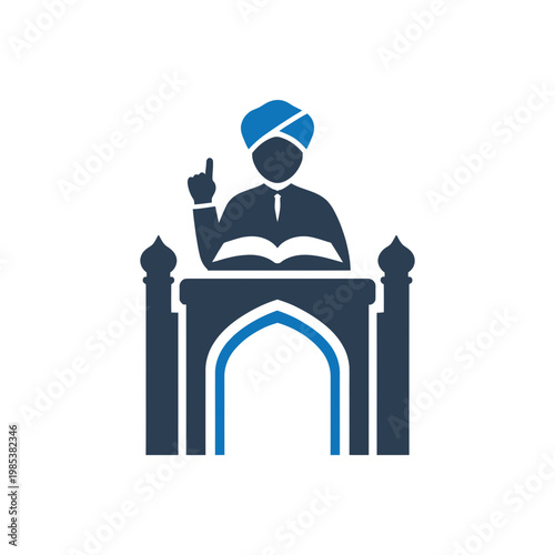Imam Giving Sermon Icon
