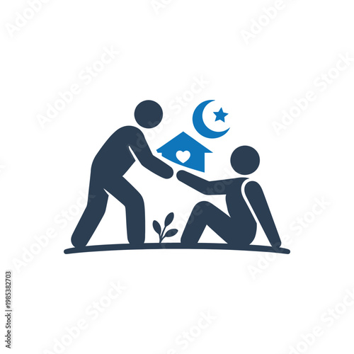 Islamic Shelter and Charity Icon