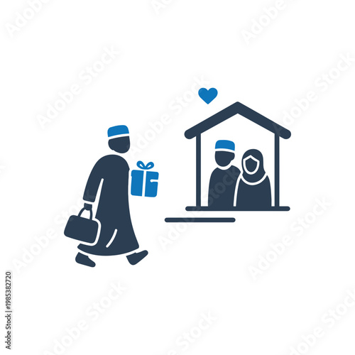 Visiting and Gifting Family Icon