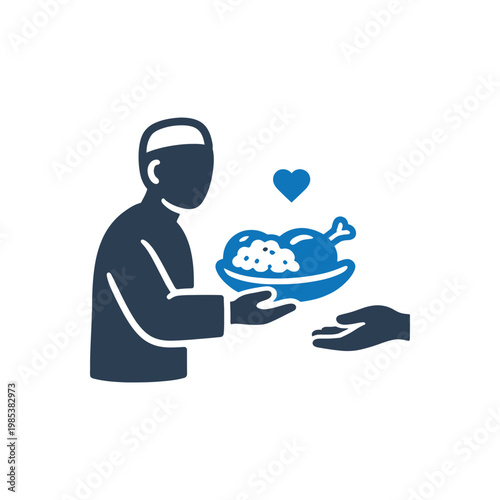 Generous Halal Food Charity Icon
