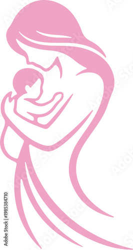 Mother and Baby Silhouette