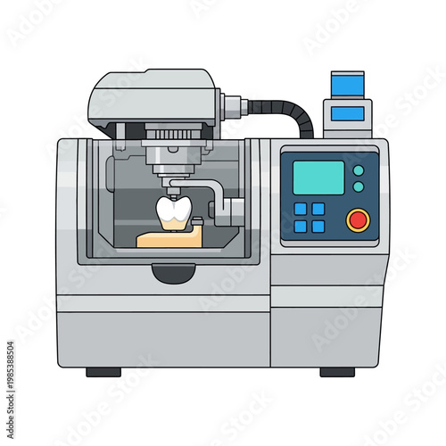 Dental CAD CAM Machine for Tooth Restoration - Modern Dentistry Technology