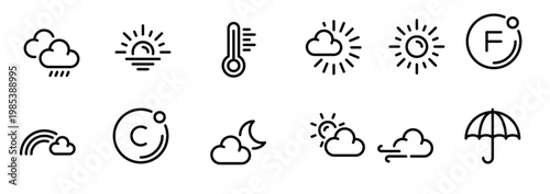  set of black vector icons isolated against white 