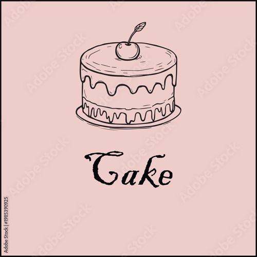 Delicious multi-layered birthday cake with colorful frosting and decorations