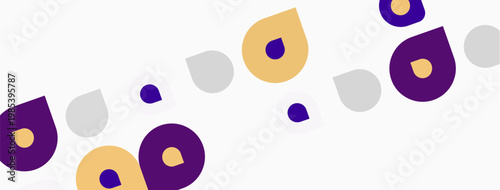 Abstract background features colorful circles, dots. Soft hues create playful, modern aesthetic. Simple shapes suggest energy, movement.