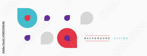 Abstract shapes, pastel colors, simple design. Background features geometric forms, clean aesthetic. Minimalist composition, modern style.