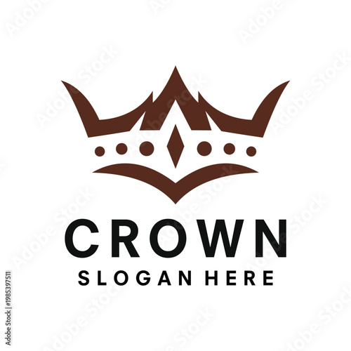 crown logo design template illustration vector